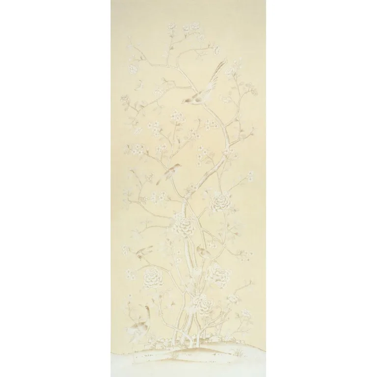 Schumacher 182561 Chinois Palais Butter fabric swatch