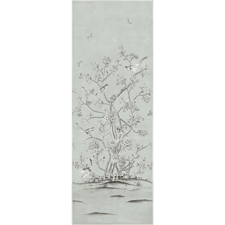 Schumacher 175045 Chinois Palais Grisaille fabric swatch