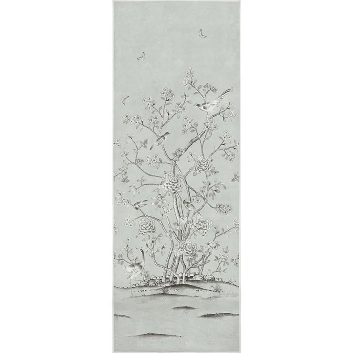 Schumacher 175045 Chinois Palais Grisaille fabric swatch