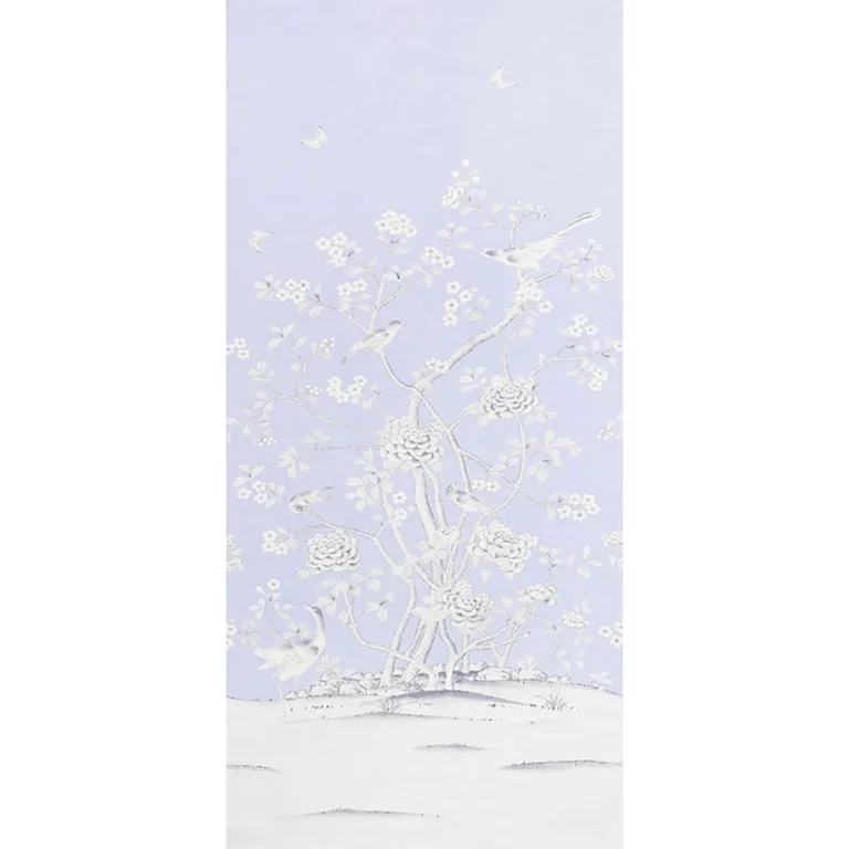 Schumacher 175046 Chinois Palais Lavender fabric swatch