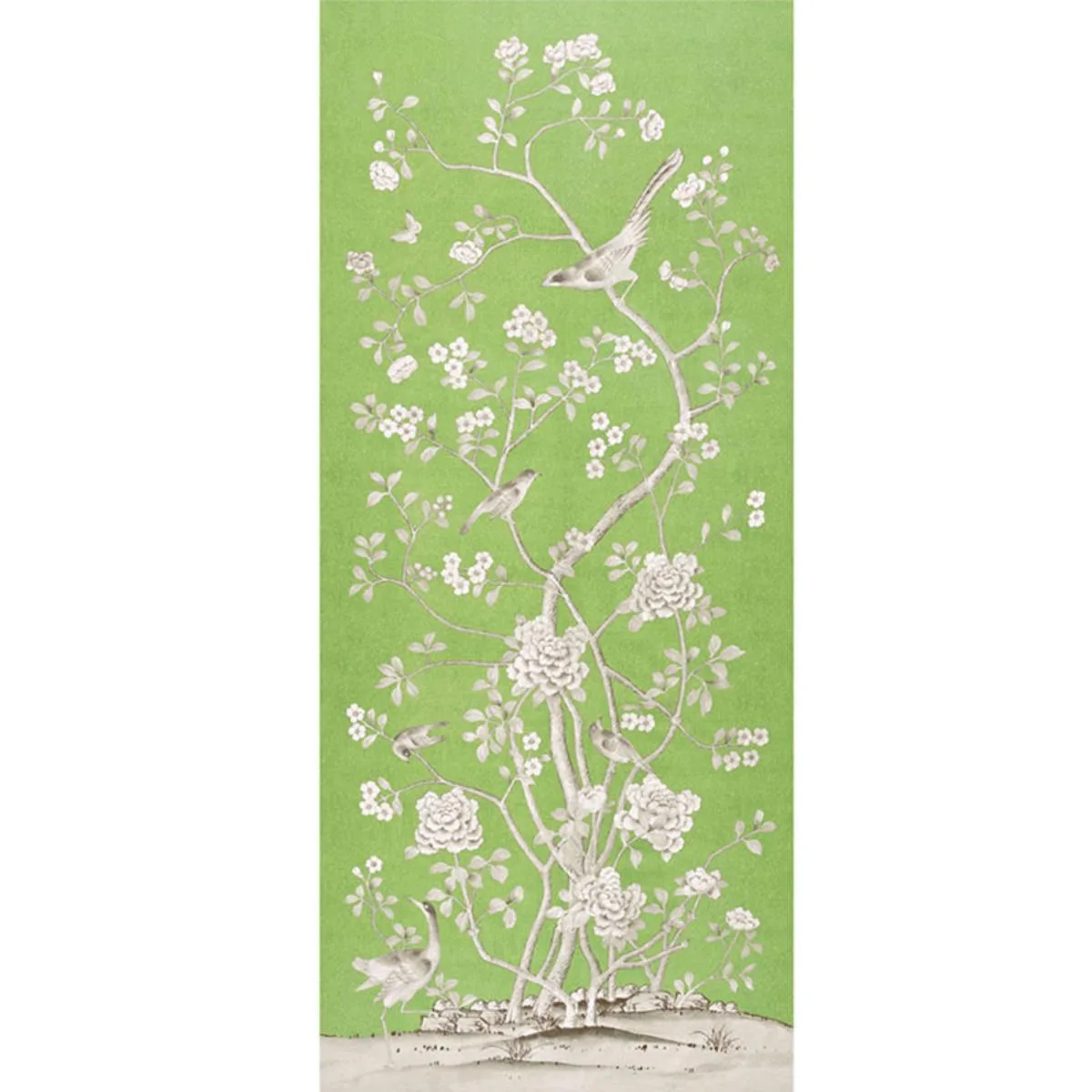 Schumacher 175040 Chinois Palais Lettuce fabric swatch