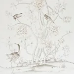 Schumacher 175048 Chinois Palais Neutral fabric swatch