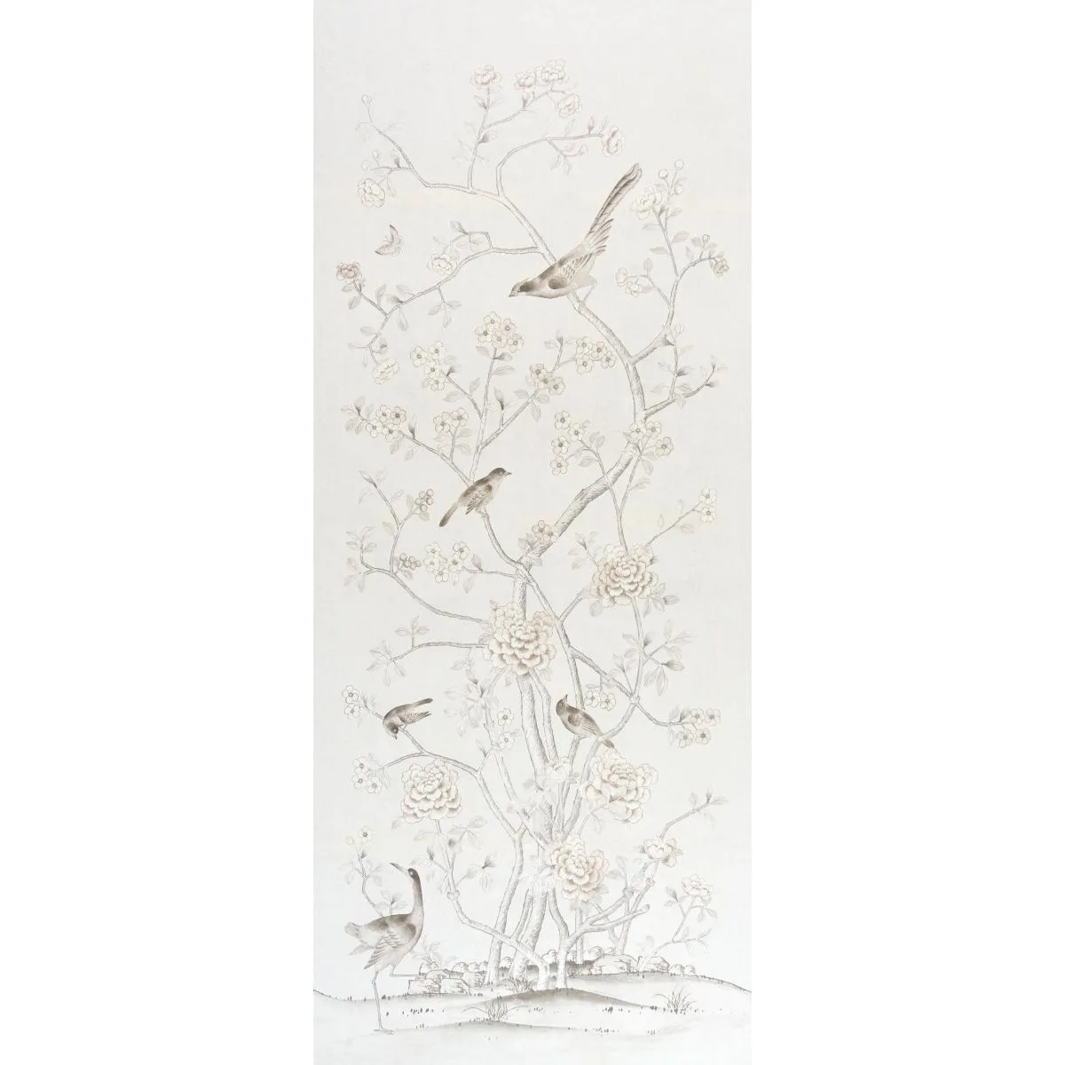 Schumacher 175048 Chinois Palais Neutral fabric swatch