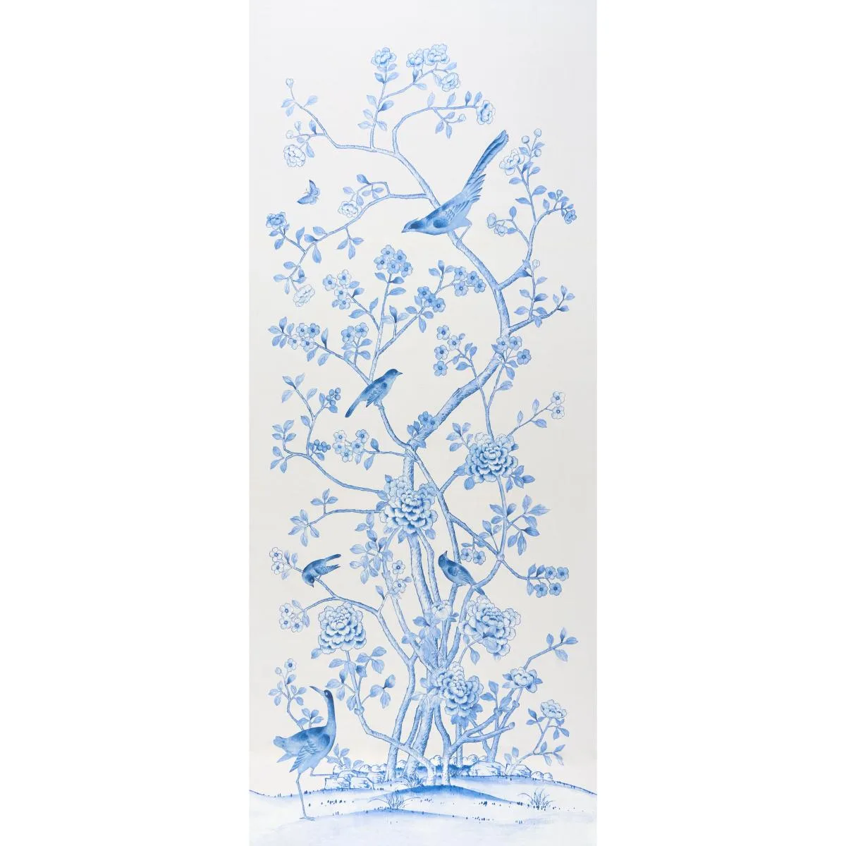 Schumacher 175049 Chinois Palais Porcelain fabric swatch