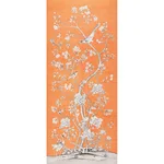 Schumacher 175044 Chinois Palais Tangerine fabric swatch