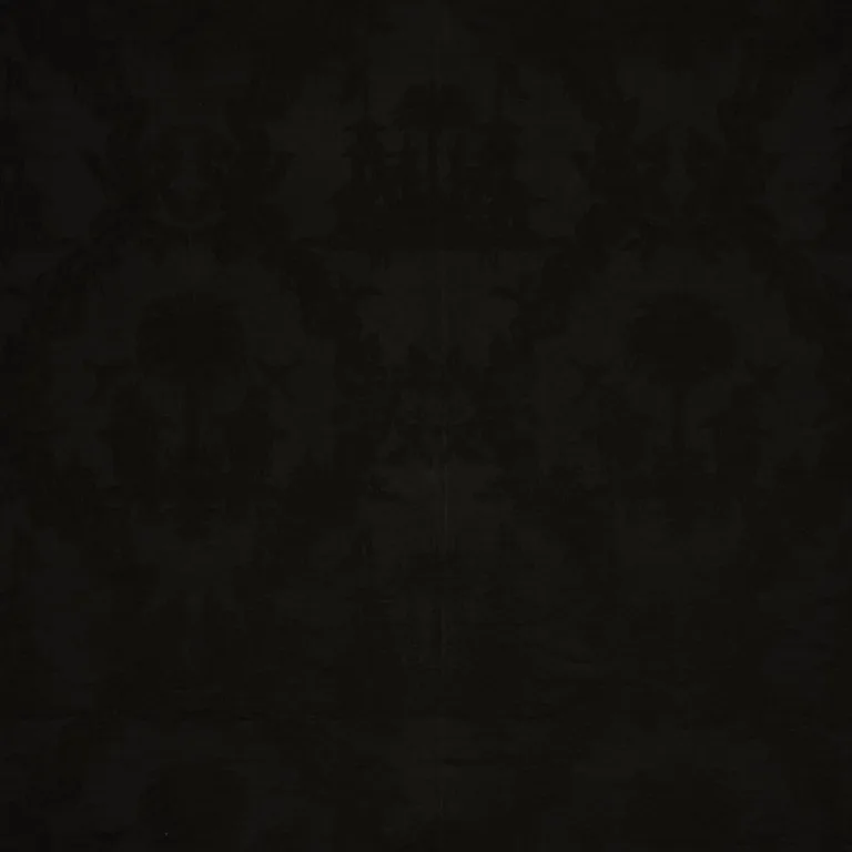 Schumacher 71833 Chinoiserie Royale Black fabric swatch
