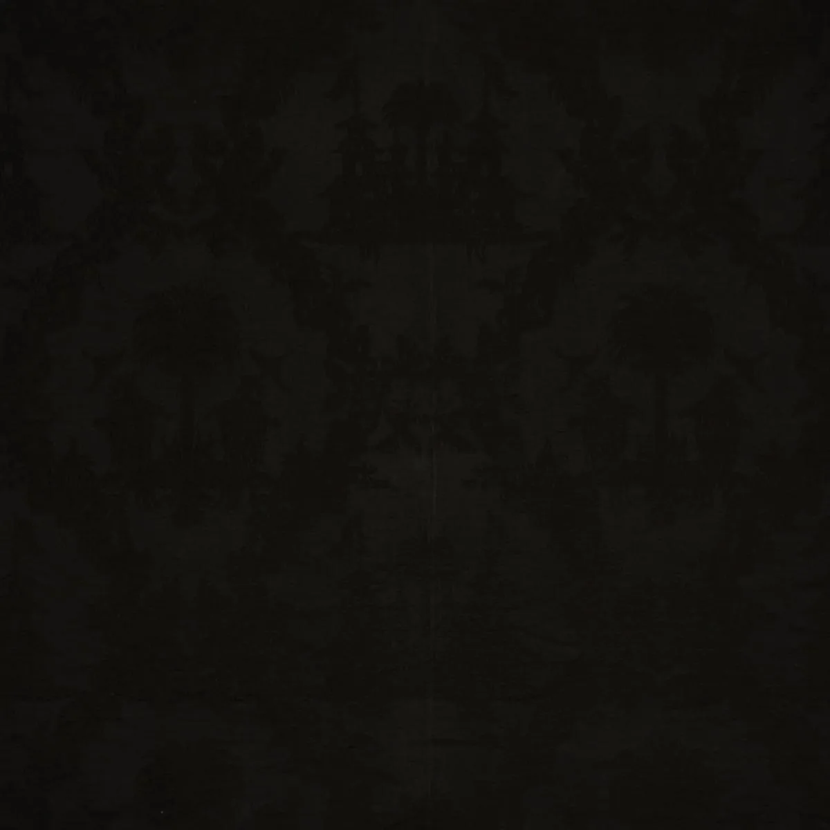 Schumacher 71833 Chinoiserie Royale Black fabric swatch