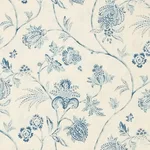 Schumacher 176490 Chinoiserie Vine China Blue fabric swatch
