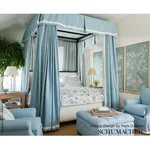 Schumacher 176491 Chinoiserie Vine Cobalt fabric swatch