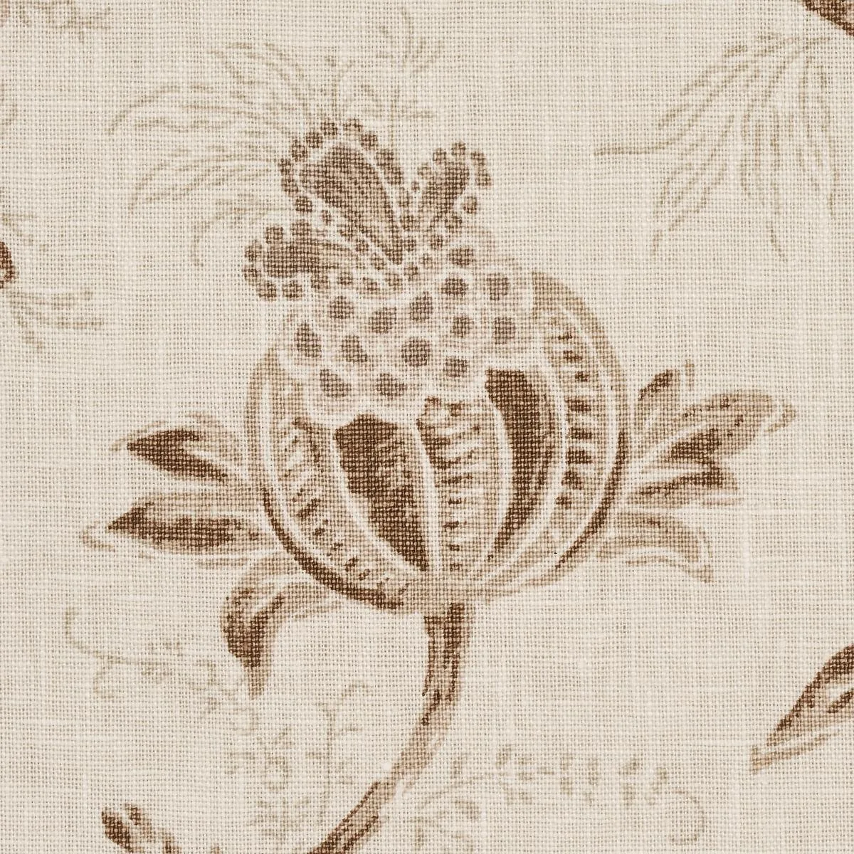 Schumacher 176493 Chinoiserie Vine Neutral fabric swatch