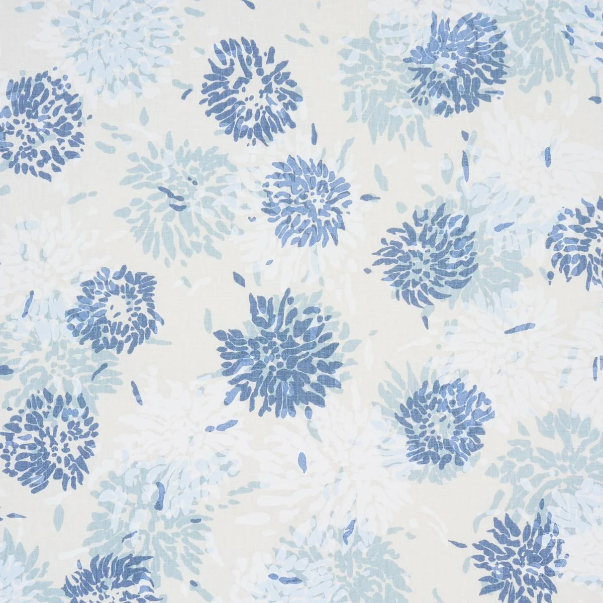 Schumacher TL400013 Chrysanthemum By Tillett Blues fabric swatch