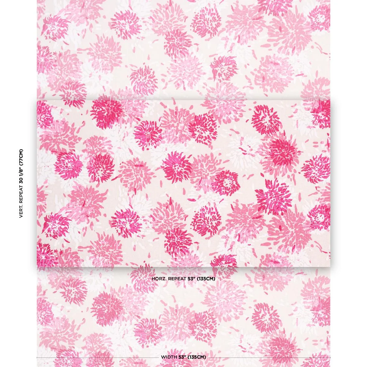 Schumacher TL400011 Chrysanthemum By Tillett Lipstick fabric swatch