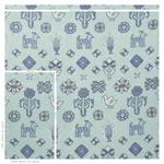 Schumacher 78141 Chuska Warp Print Blue fabric swatch