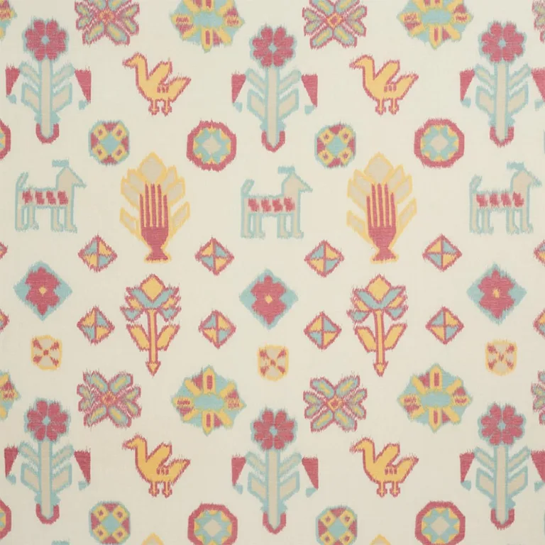 Schumacher 78140 Chuska Warp Print Multi fabric swatch