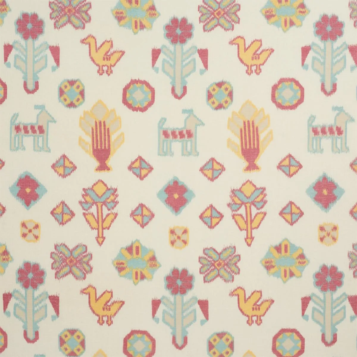 Schumacher 78140 Chuska Warp Print Multi fabric swatch