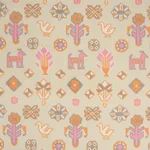 Schumacher 78142 Chuska Warp Print Pink & Orange fabric swatch