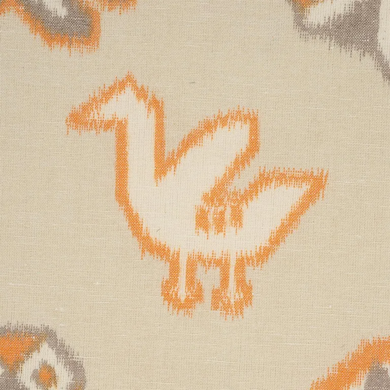 Schumacher 78142 Chuska Warp Print Pink & Orange fabric swatch