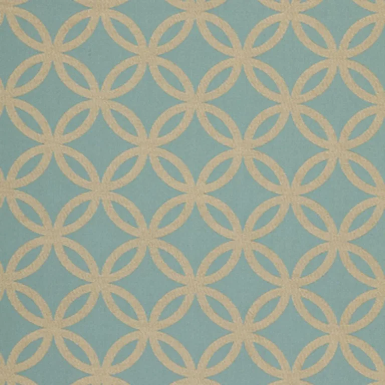 Schumacher 64483 Circle Dance Azure fabric swatch