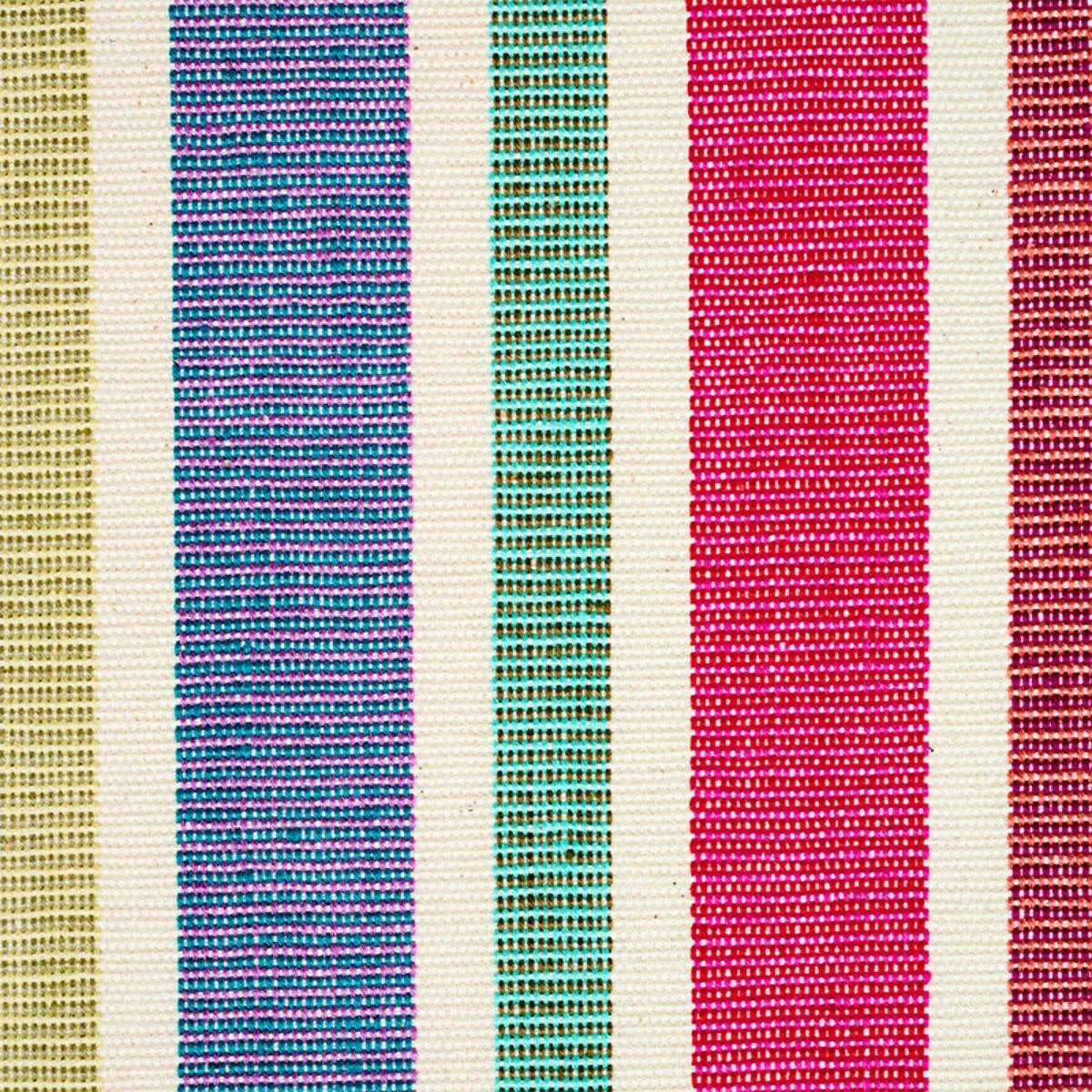 Schumacher 78860 Circo Hand Woven Stripe Carnival fabric swatch