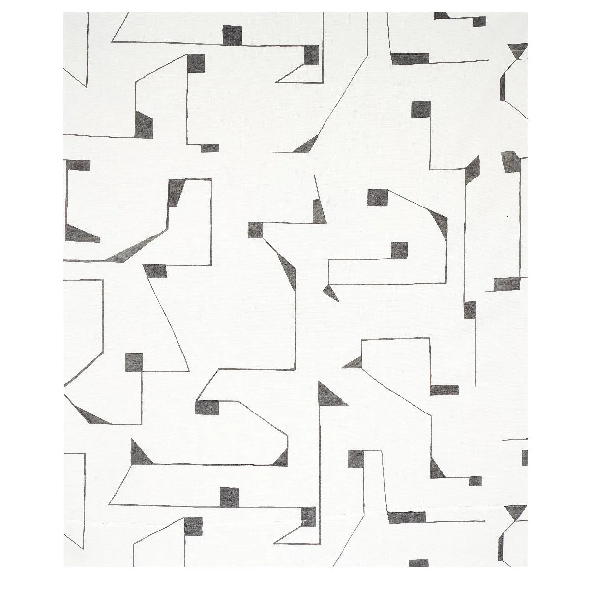 Schumacher 179691 Circuit Grey fabric swatch