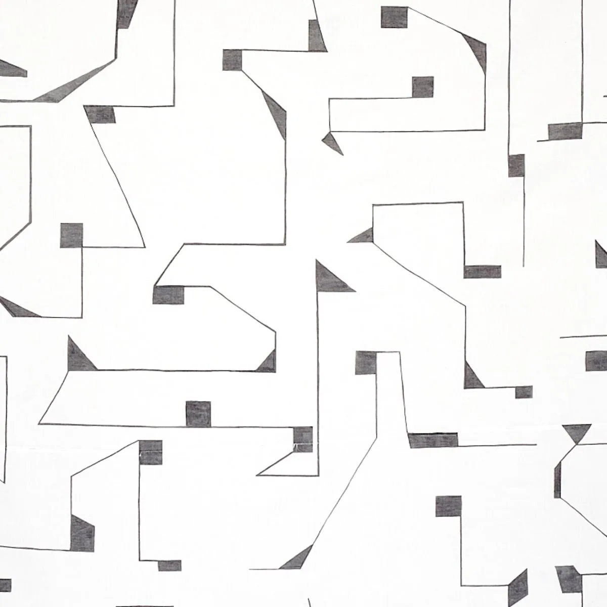 Schumacher 179691 Circuit Grey fabric swatch