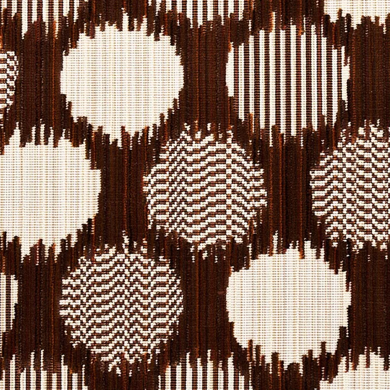 Schumacher 73923 Cirque Velvet Brown fabric swatch