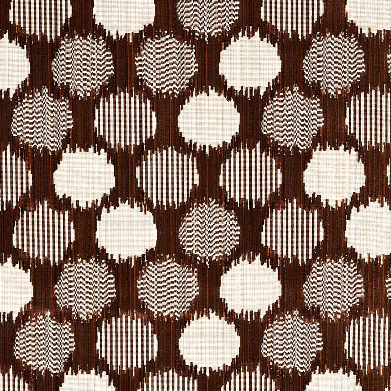 Schumacher 73923 Cirque Velvet Brown fabric swatch