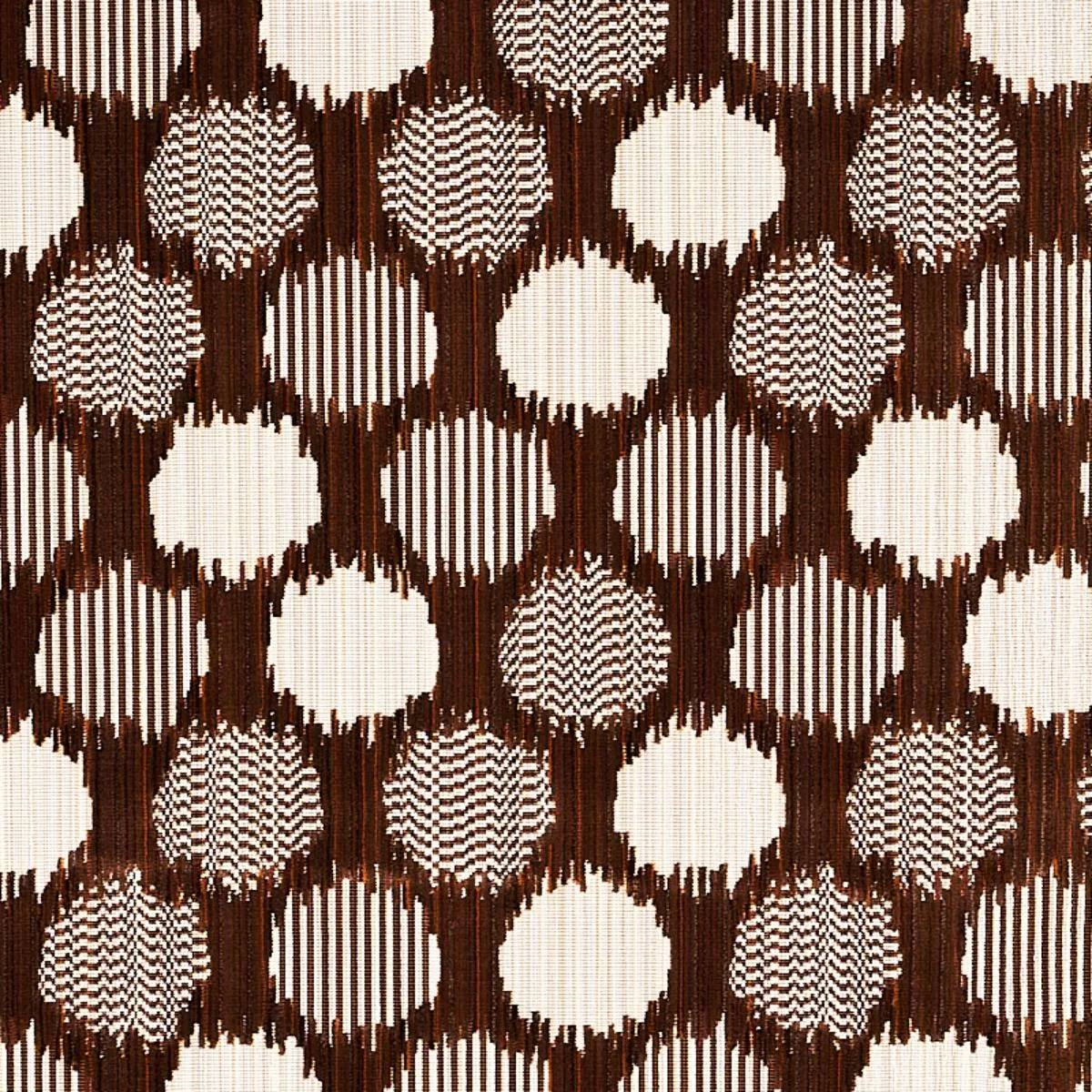 Schumacher 73923 Cirque Velvet Brown fabric swatch
