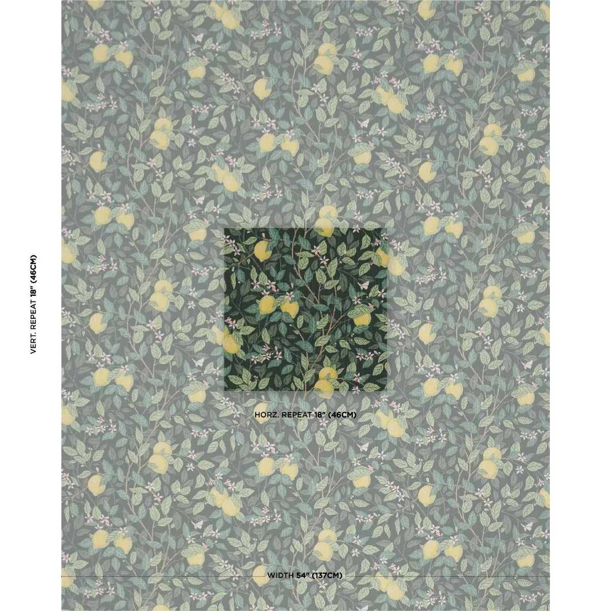 Schumacher 182951 CitronträD Green fabric swatch