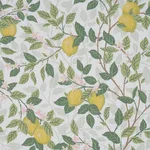 Schumacher 182950 CitronträD Ivory And Leaf fabric swatch