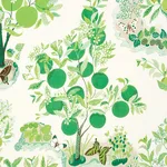 Schumacher 177332 Citrus Garden Indoor/Outdoor Leaf fabric swatch