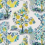 Schumacher 175761 Citrus Garden Pool fabric swatch