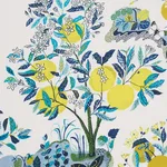 Schumacher 175761 Citrus Garden Pool fabric swatch