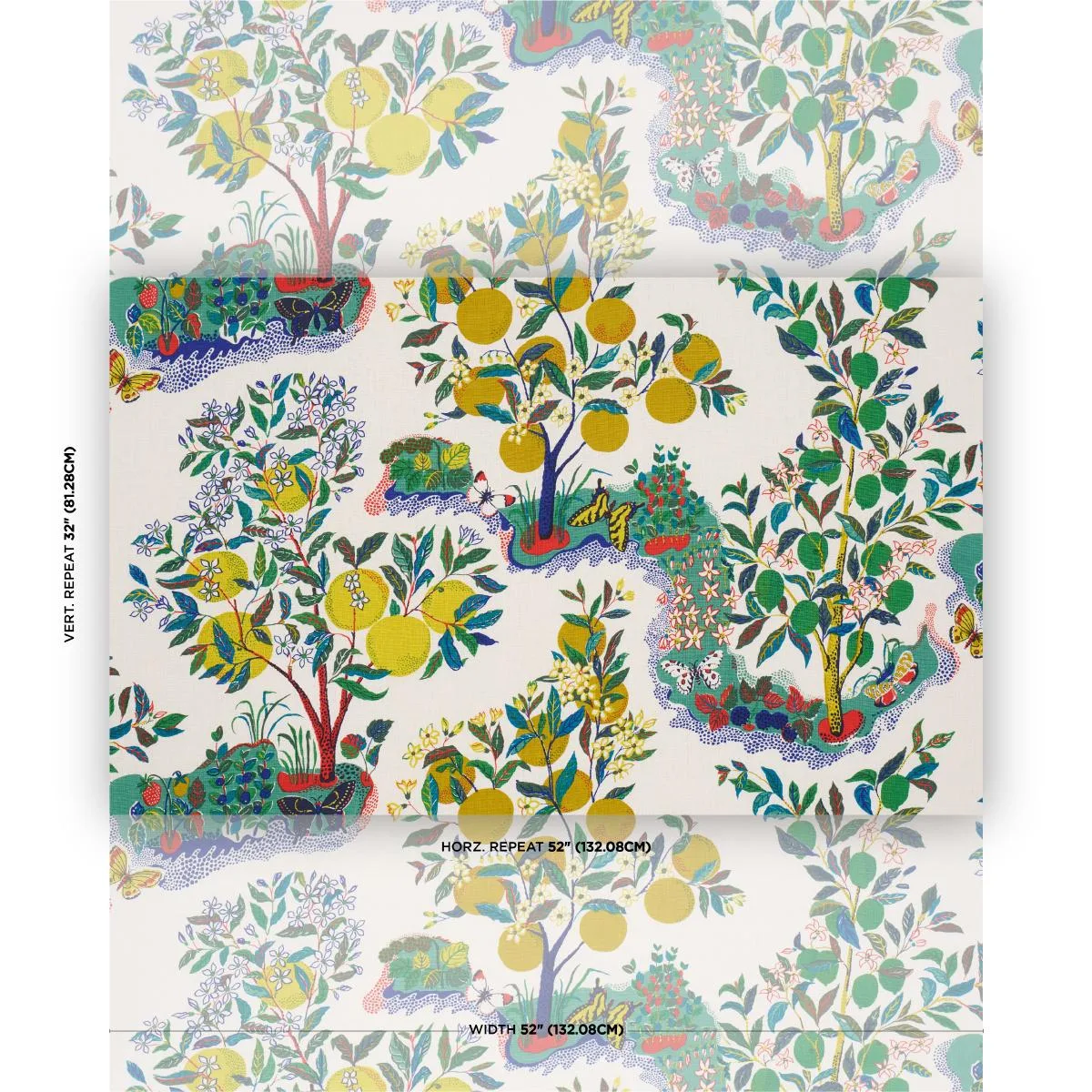 Schumacher 175760 Citrus Garden Primary fabric swatch