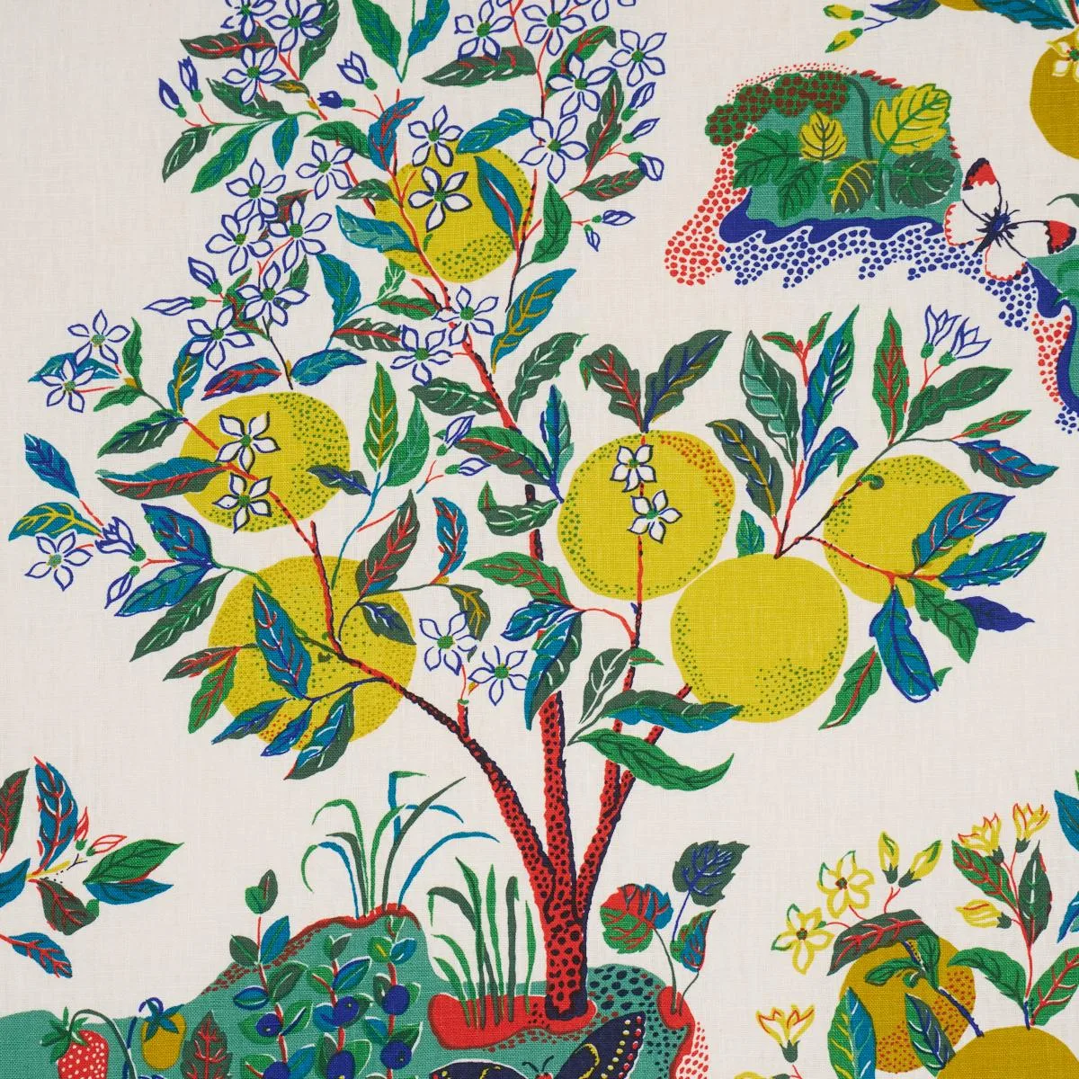 Schumacher 175760 Citrus Garden Primary fabric swatch