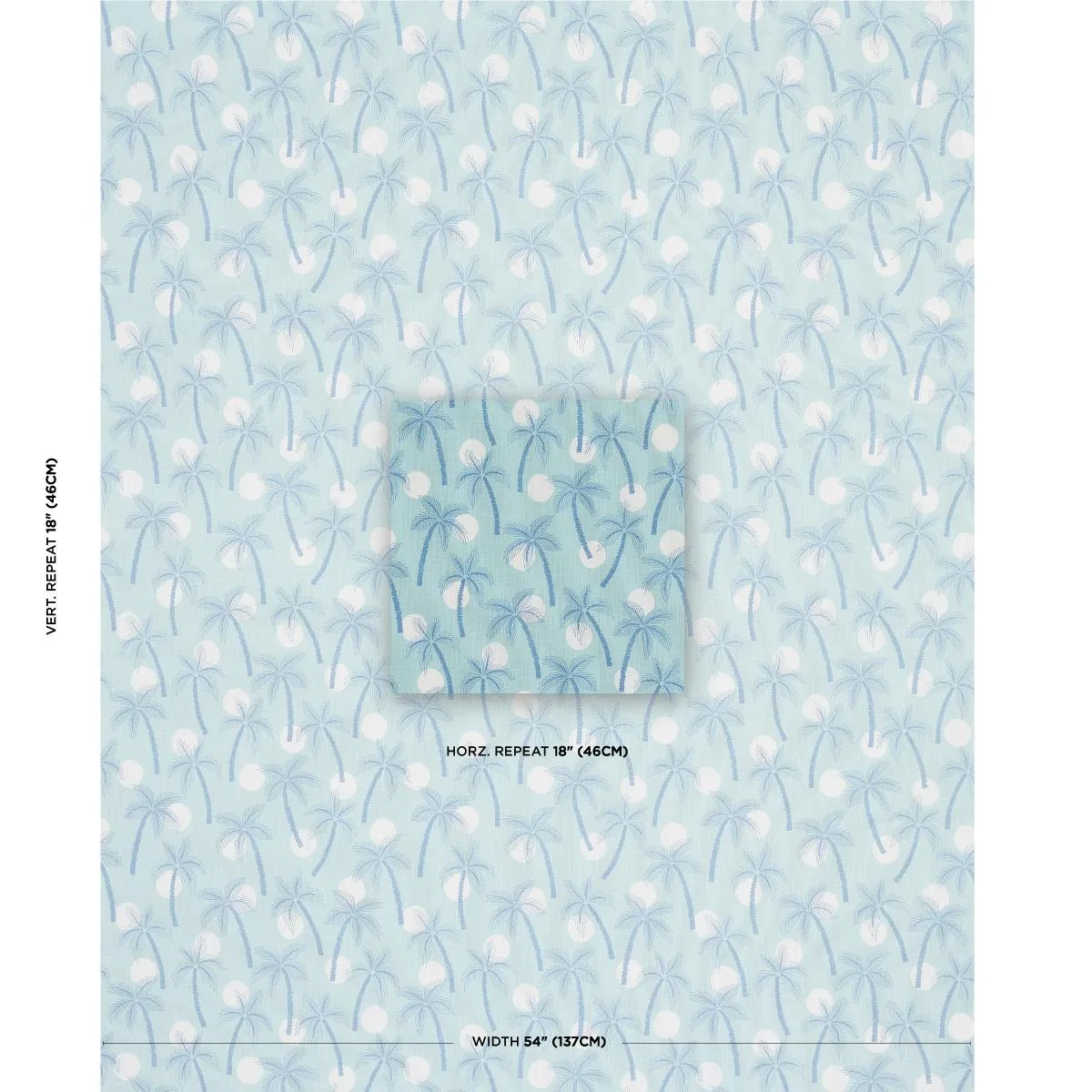 Schumacher 181012 Clarabella Palm Indoor/Outdoor Pool fabric swatch