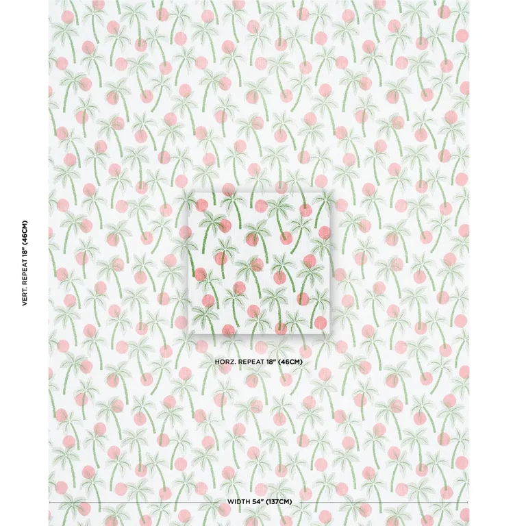 Schumacher 181011 Clarabella Palm Indoor/Outdoor Tropical fabric swatch