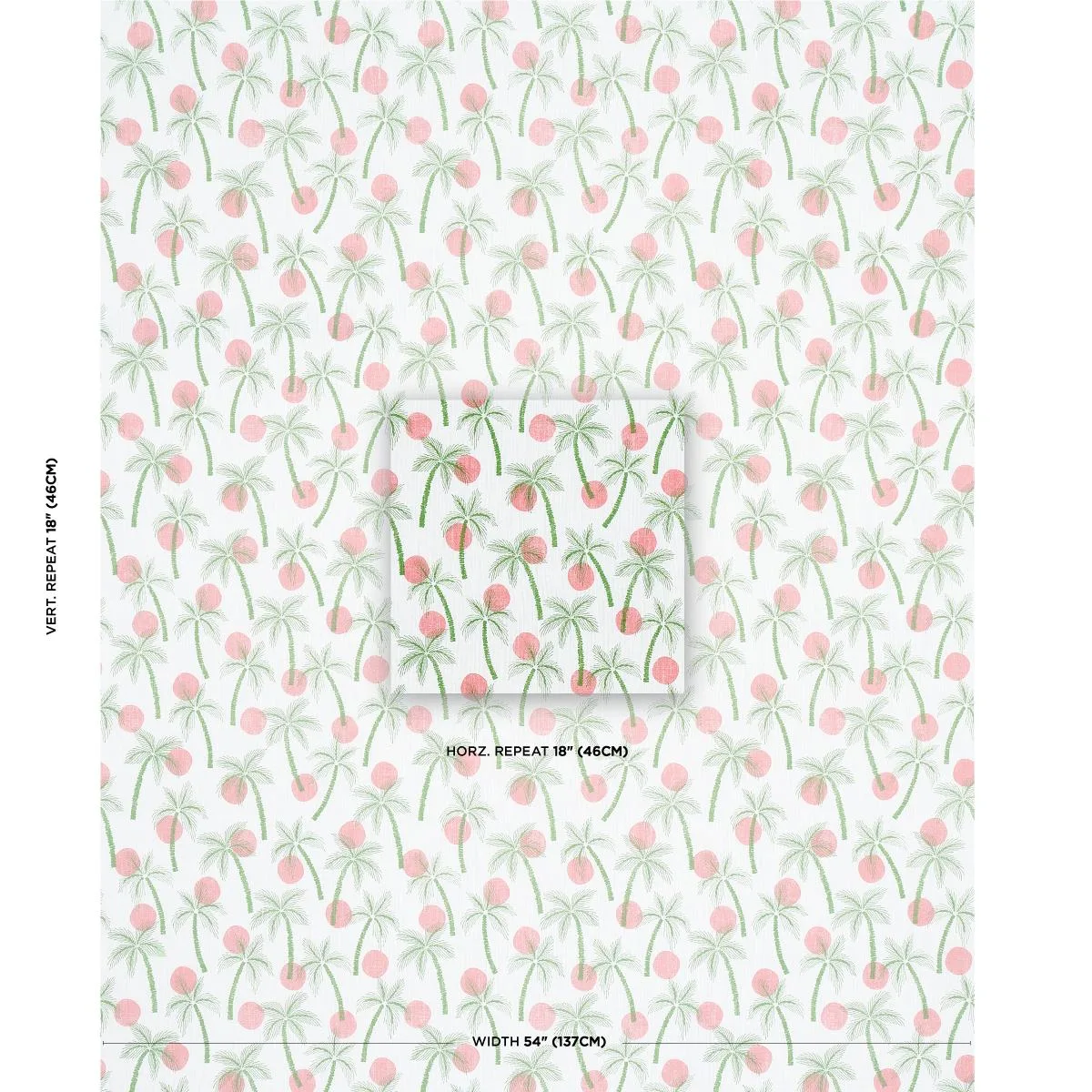 Schumacher 181011 Clarabella Palm Indoor/Outdoor Tropical fabric swatch
