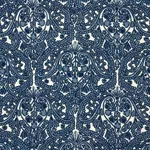 Schumacher 64310 Claremont Crewel Embroidery Delft fabric swatch