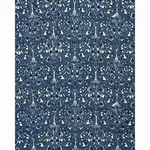 Schumacher 64310 Claremont Crewel Embroidery Delft fabric swatch