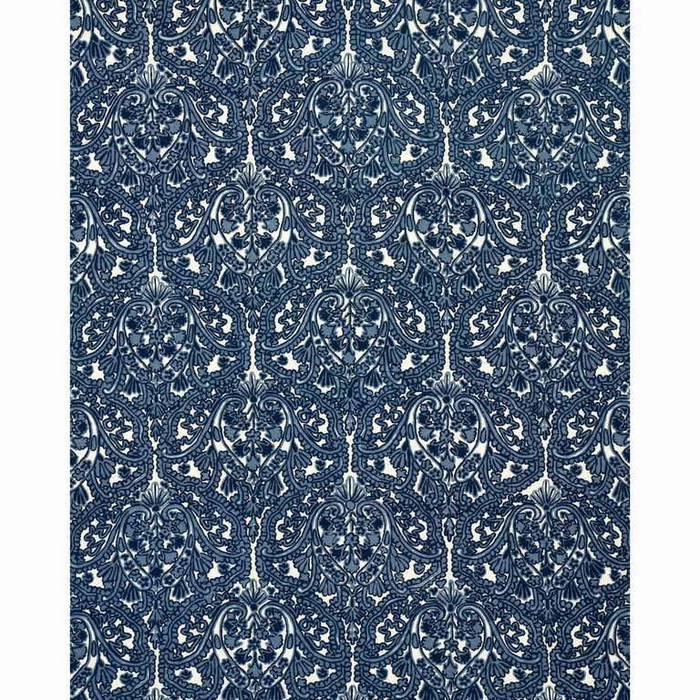 Schumacher 64310 Claremont Crewel Embroidery Delft fabric swatch