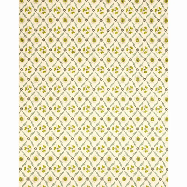 Schumacher 65741 Claremont Embroidery Chartreuse fabric swatch