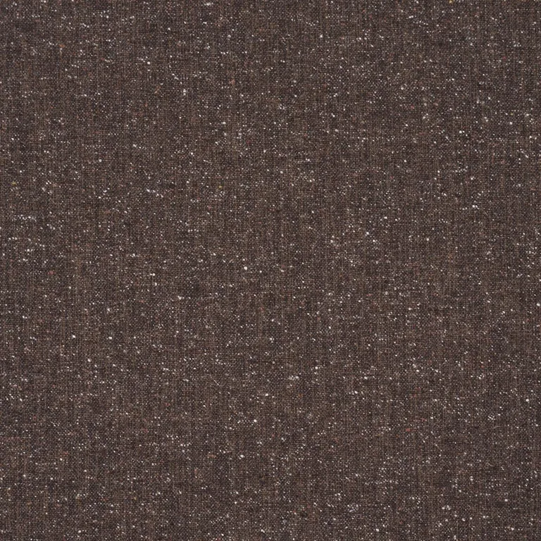 Schumacher 87313 Clarke Donegal Wool Blend Dark Brown fabric swatch