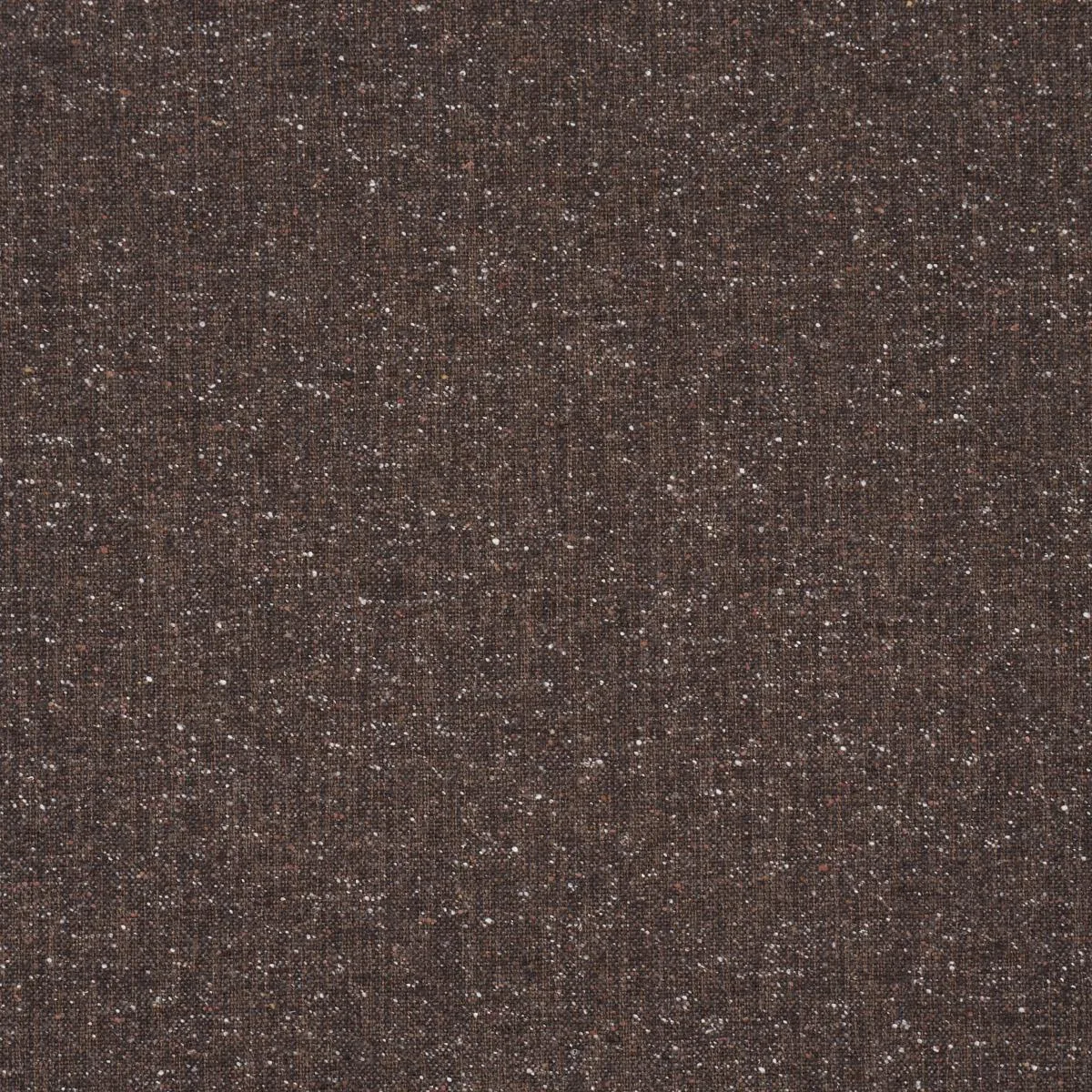 Schumacher 87313 Clarke Donegal Wool Blend Dark Brown fabric swatch