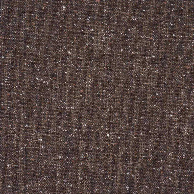 Schumacher 87313 Clarke Donegal Wool Blend Dark Brown fabric swatch
