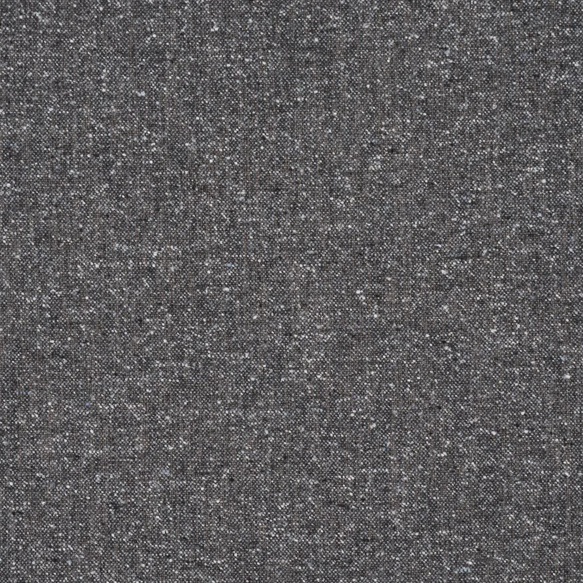 Schumacher 87314 Clarke Donegal Wool Blend Dark Grey fabric swatch