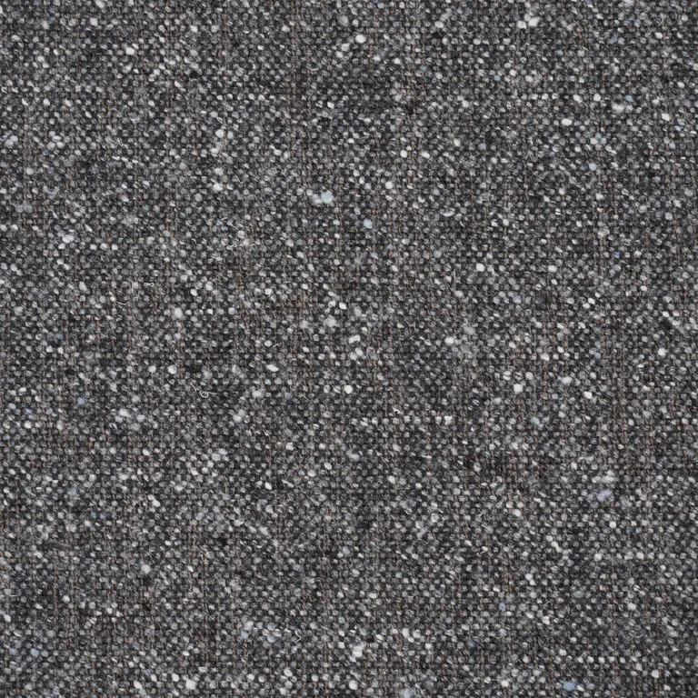 Schumacher 87314 Clarke Donegal Wool Blend Dark Grey fabric swatch