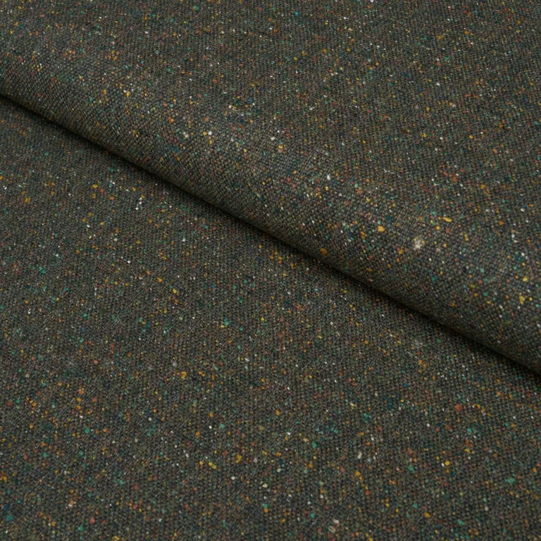 Schumacher 87317 Clarke Donegal Wool Blend Green fabric swatch