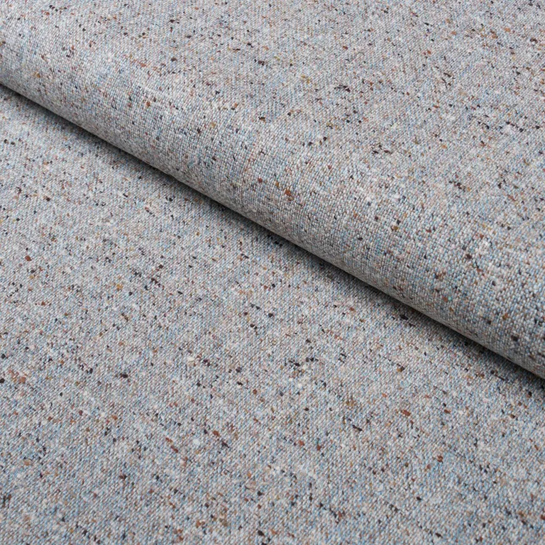 Schumacher 87315 Clarke Donegal Wool Blend Light Blue fabric swatch