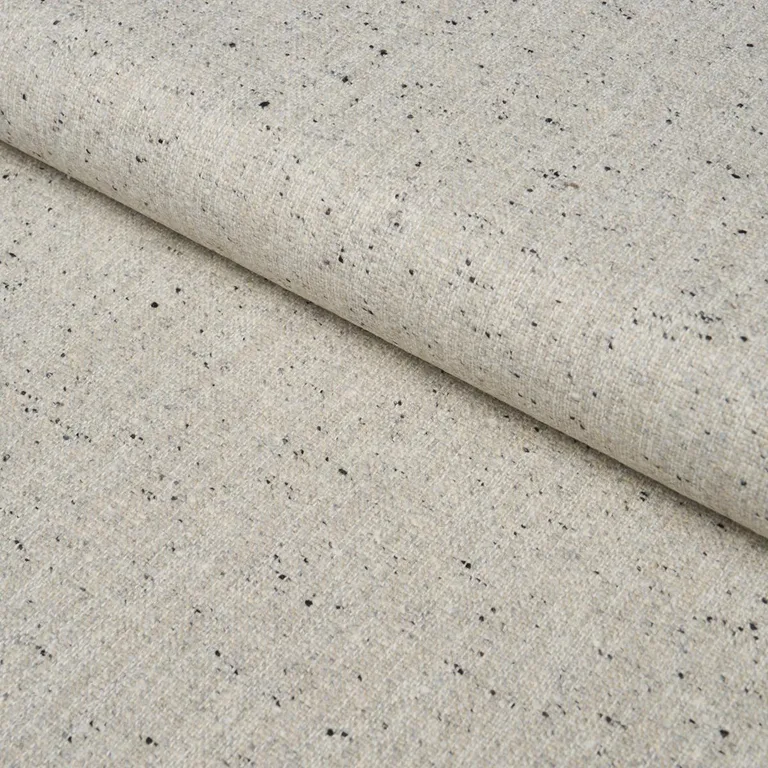 Schumacher 87310 Clarke Donegal Wool Blend Light Grey fabric swatch